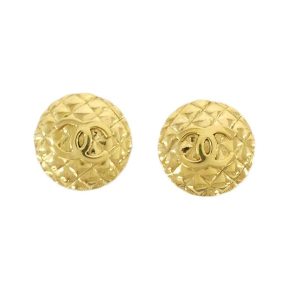 Chanel Coco Mark Gold Gold Plated earring - Picture 1 of 5